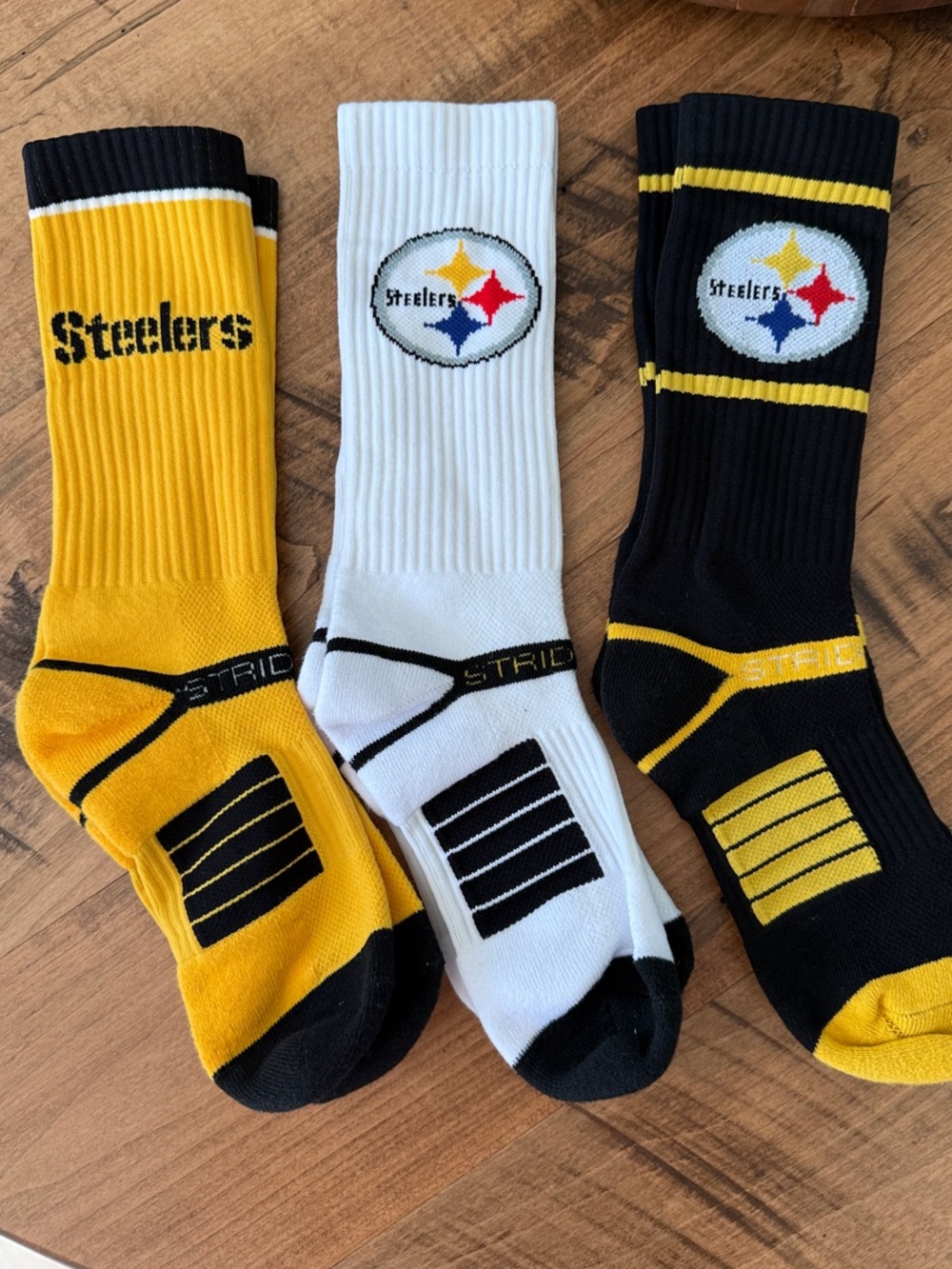 Crew Athletic Socks - Black, Gold, White NEW never worn